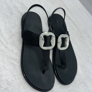 OluKai LA'I T-Bar Shoes Womens Size 9 Sandals Tortoise Buckle Thong Slingback